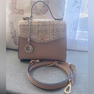 Pink Dune Crossbody Bag with Top Handle - Crossbody Strap Included